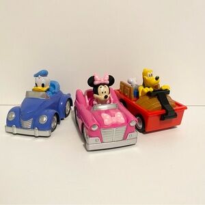 Disney Pull Back Cars Pluto Minnie Donald Chunky Vehicles Zoom Toy Lot